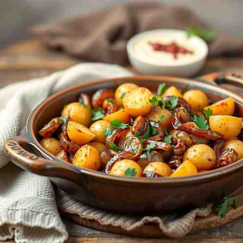 Estonian Potato & Onion Skillet - Easy Vegan Recipe